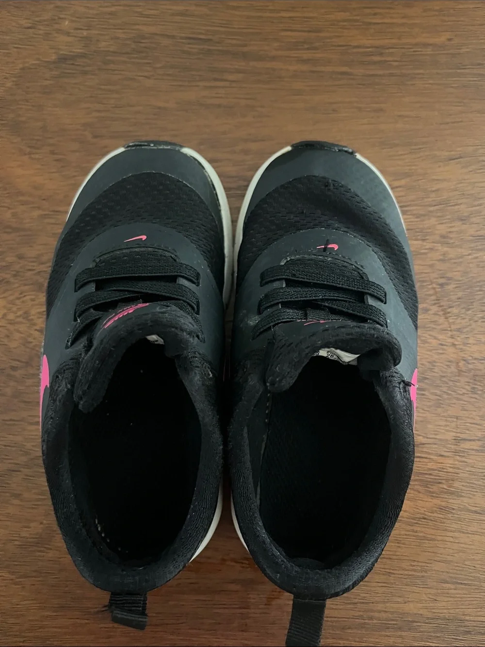 Nike Kids Black and Pink Air Max Thea Sneakers